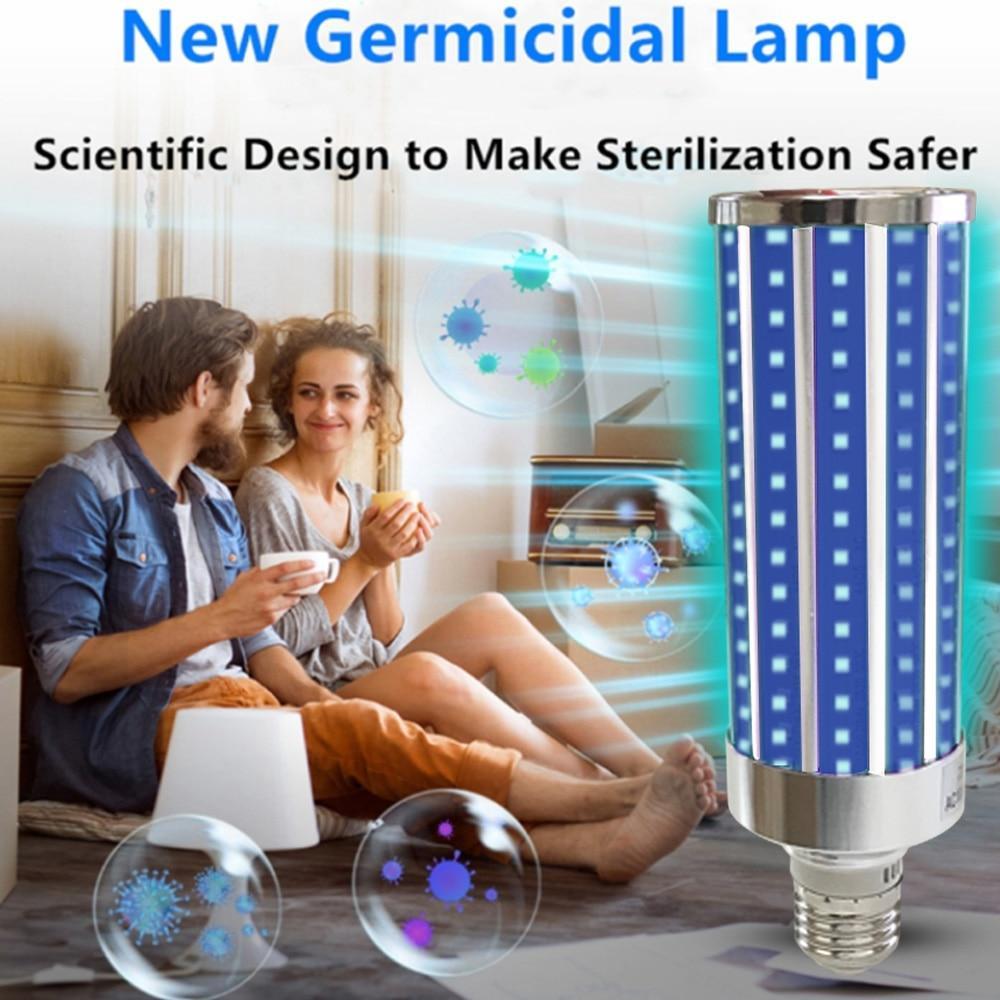 Ultraviolet Germicidal Light Led UV-C Light Bulb with Remote Control 99% AntibacteriaL Safety Light