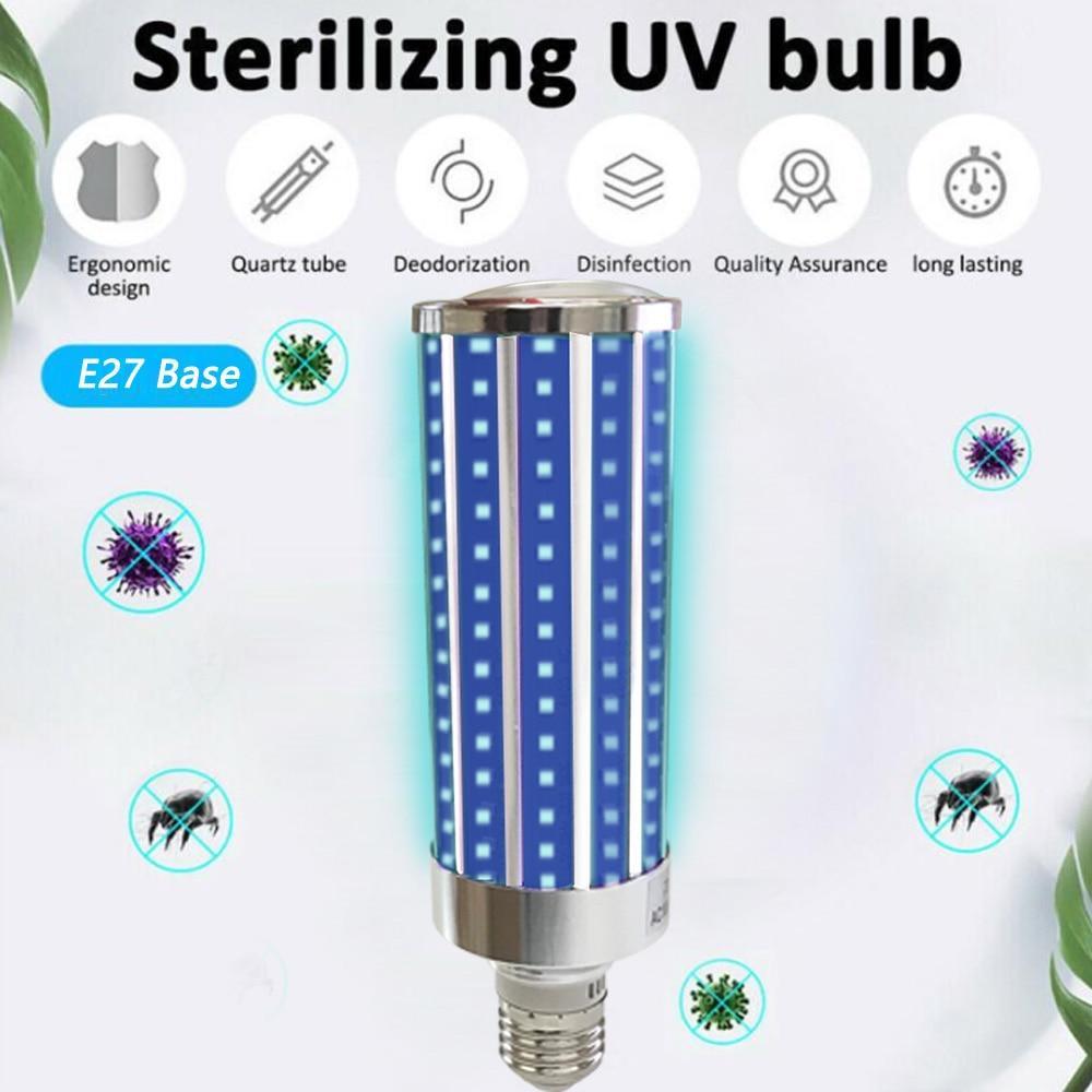 Ultraviolet Germicidal Light Led UV-C Light Bulb with Remote Control 99% AntibacteriaL Safety Light