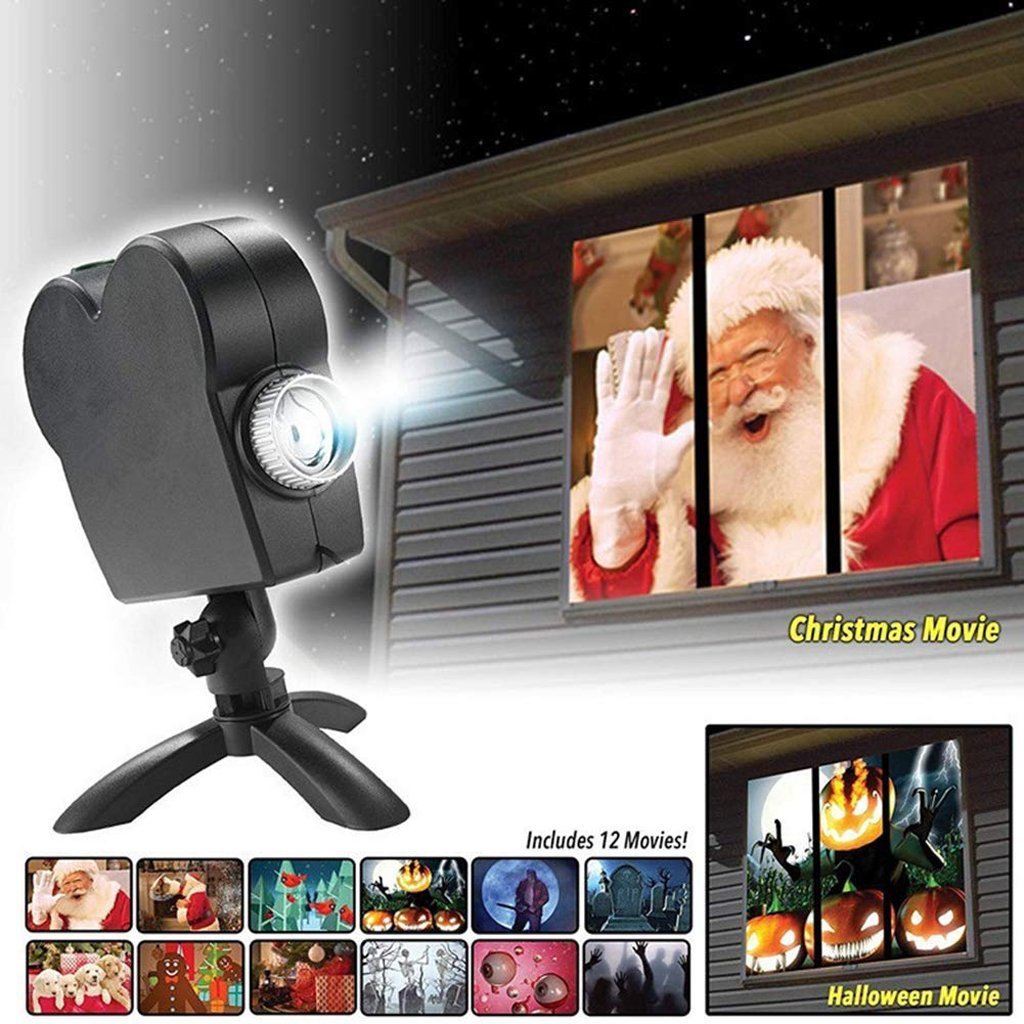 Christmas Window Wonderland Animated Movie Projector - Balma Home