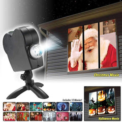 Christmas Slideshow Projector l Christmas Window Animated Movie Projector