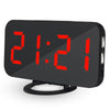Image of LED Mirror Alarm Clock w/ Dual USB Charging