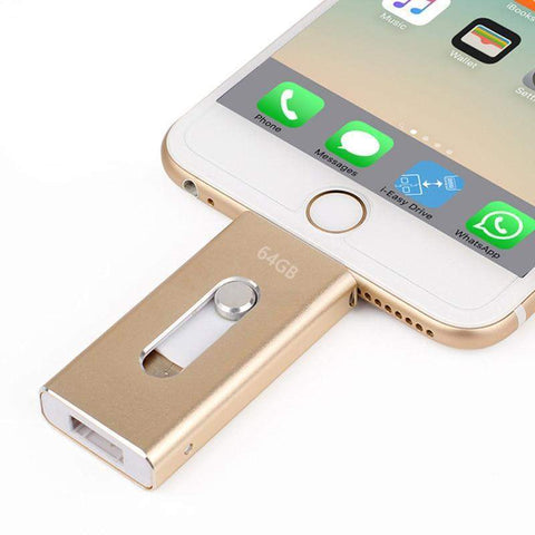 iOS Flash USB Drive for iPhone & iPad + Free Cable