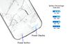 Image of Black Marble Battery Power Phone Case - Balma Home