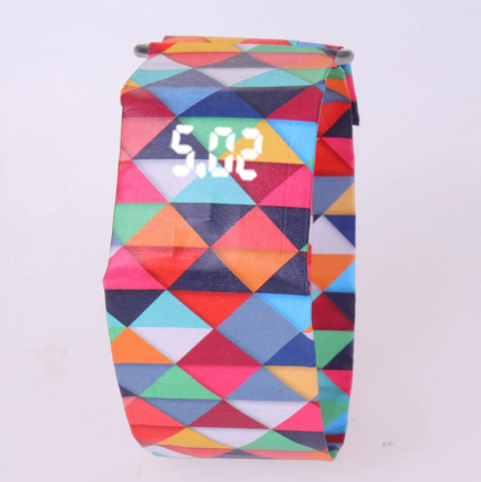 Wasserdichte Armbanduhr, gut aussehende LED, kreatives digitales Papierarmband, Digitaluhr, Sport