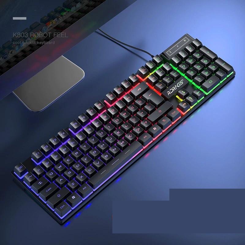 Kabelgebundene mechanische Gaming-Tastatur mit Hintergrundbeleuchtung