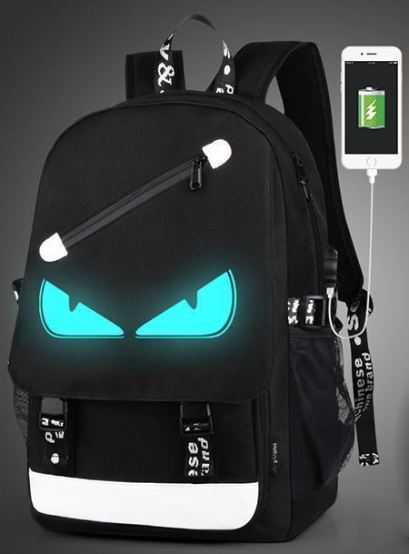 Boys School Charging Backpack Student Luminous Animation Usb Charge Changeover Joint - Balma Home