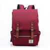 Image of Vintage Laptop Backpack College School Bag with USB Port