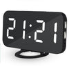 Image of LED Mirror Alarm Clock w/ Dual USB Charging